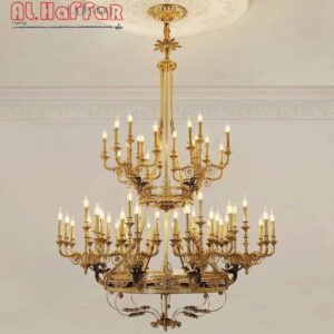European Brass Chandelier Black Angel Design Large Chandeliers