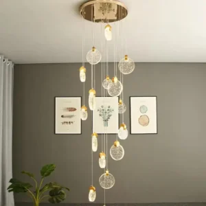 Modern LED Staircase Hanging Lamps Ceiling Pendant Light