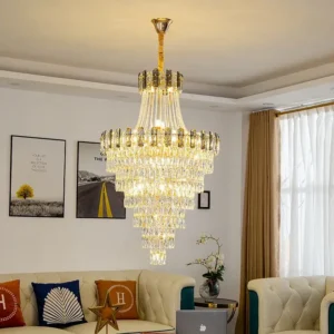 High Ceiling Crystal Chandelier for Villa  Duplex  Staircase