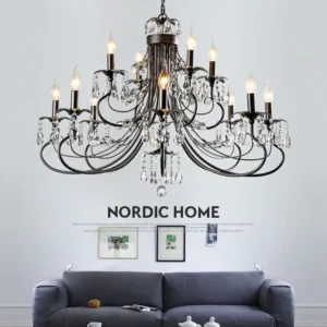 Black Wrought Iron Chandelier