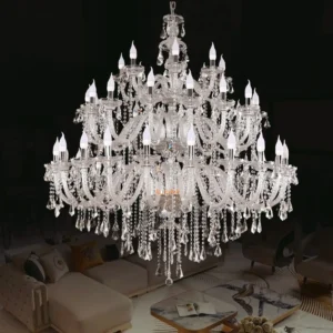 Large Big Crystal Pendant Chandelier High Ceiling