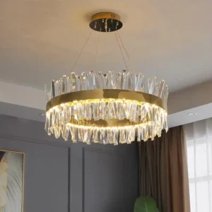Aurum Luxury Gold Crystal Chandelier Modern For Living Room