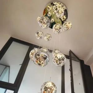 Raindrop Floating Pendant Light Modern Hanging In stairwell