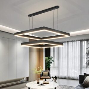Modern Square LED Ceiling Chandelier Pendent Lamp Living room Dining Room