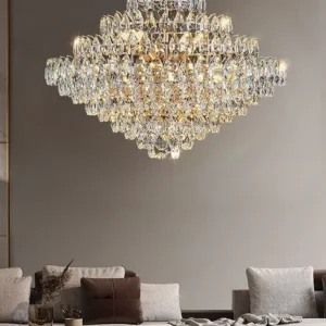 Hight Ceiling Pendant Crystal Chandelier for Living Room  Art Designer