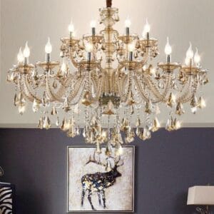 Crystal Light Chandelier Lighting Cognac