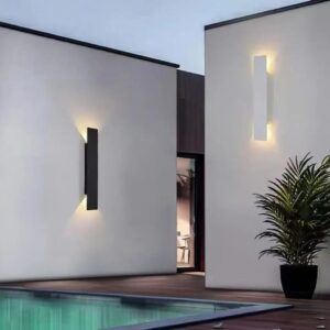 18W LED Black Wall Lamp Outdoor Lighting Fixtures Strip Aluminum Lights