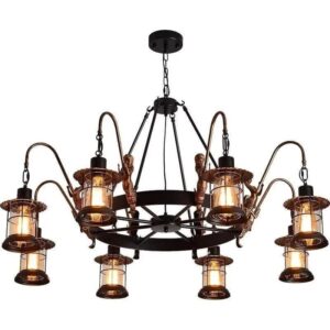 American Retro Pendent Chandelier Lamp Industrial