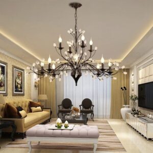 Kitchen Pendant Modern LED Crystal Chandeliers American Vintage Hanging Lights