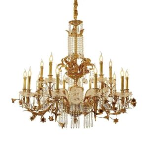 European Elegant Brass Chandelier Crystal French Classic Baroque