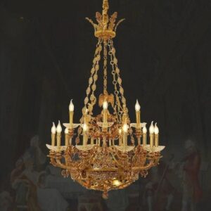 Brass Large Chandelier Lighting Royal Classic Design Pendant Light