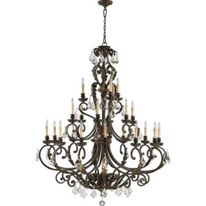 American chandelier retro wrought iron crystal