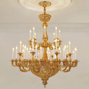 Antique Brass Large Chandelier Lighting French
