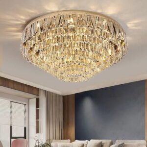 Stainless Steel Ceiling Lamps for Living Room Crystal