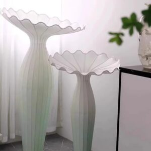 Aqua Creations Morning Glory Floor Light shell color silk LED Lamp