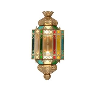 Retro Antique Wall Lamp Copper Hollow Art Luminous Wall Lights